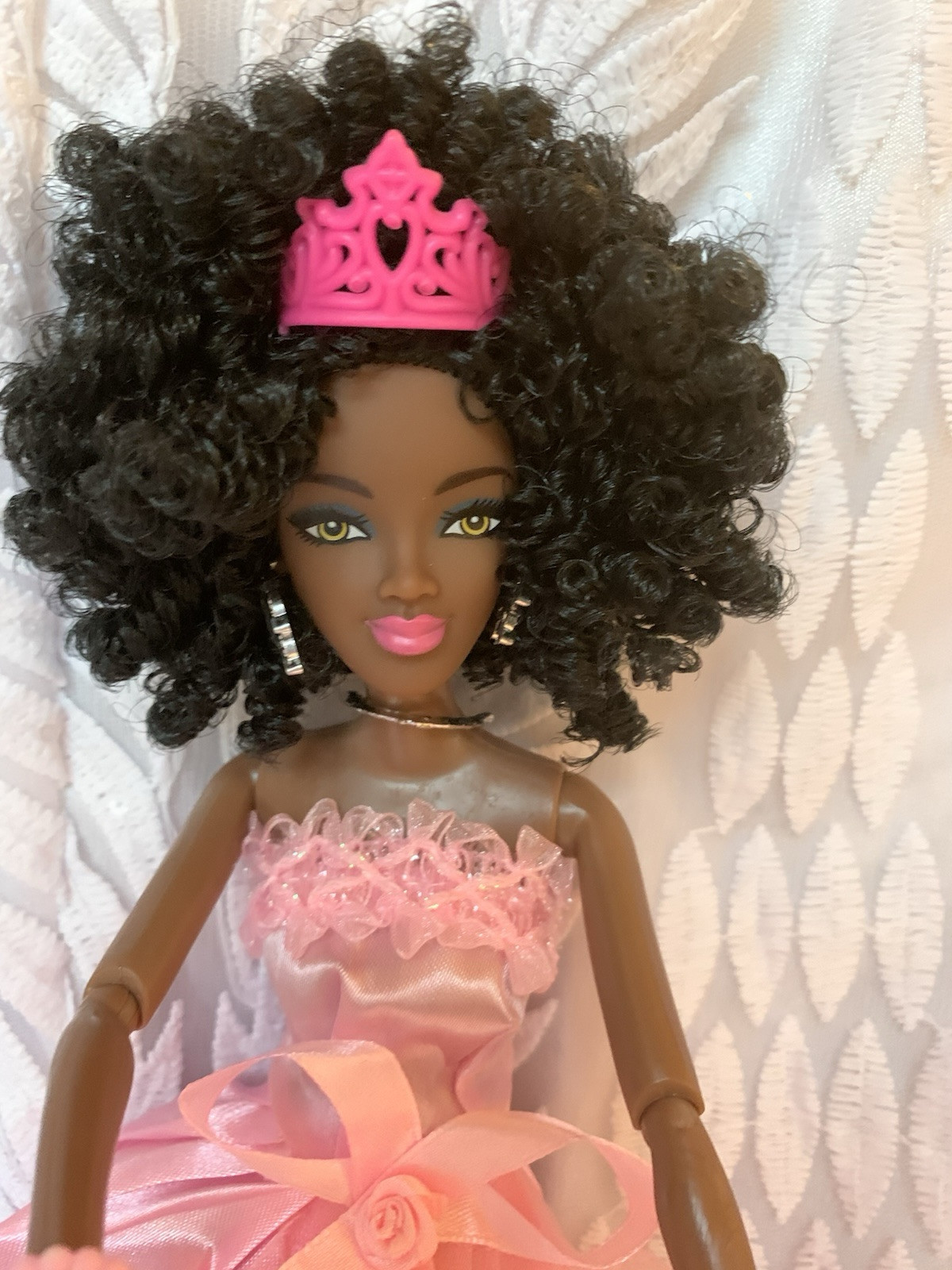 Black Girl Dolls African Princess Fashion Curly Black Hair Maxi-Skirt High-heels