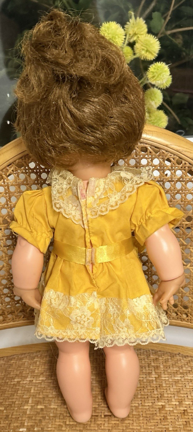 Vintage 1960 Tiny Kissy Doll 16” IDEAL TOY CORP USA K-16-1 Blue Eyes Redressed