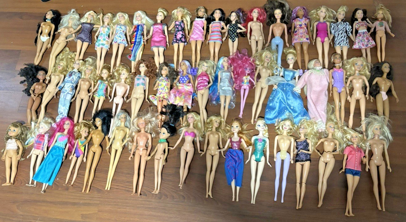 Large Doll Lot, Various years, Barbie, Disney, Mattel