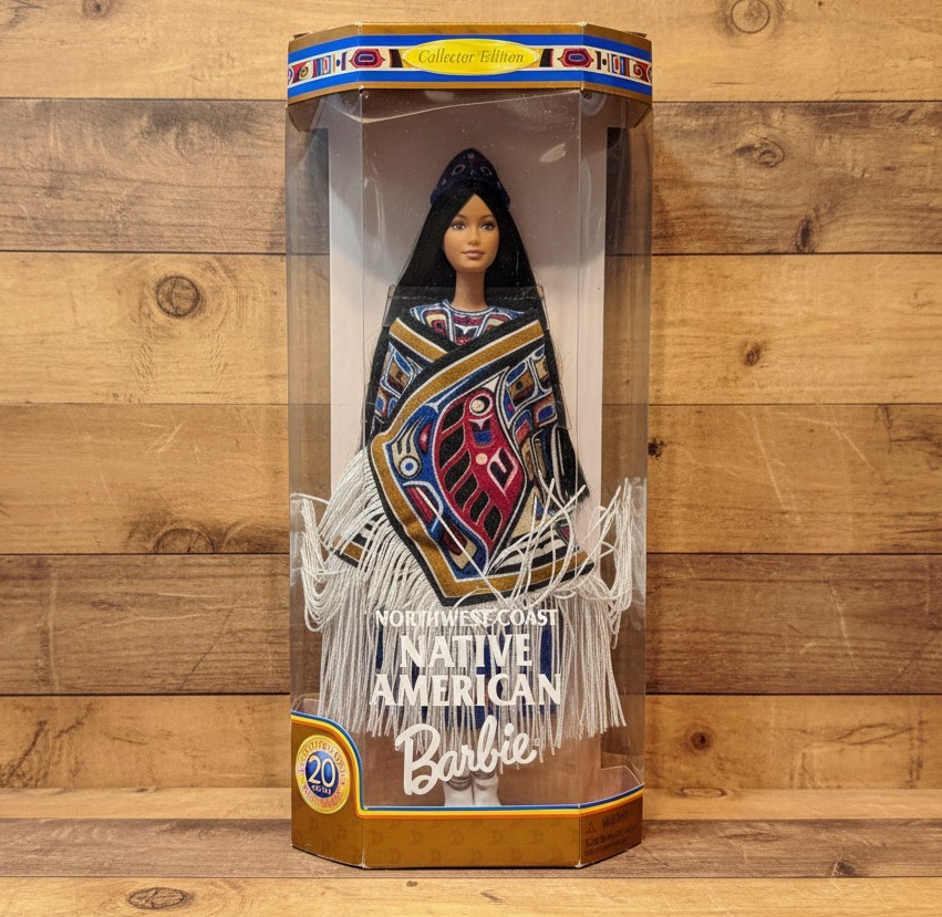 1999 Mattel, Dolls of the World, Northwest Coast Native American Barbie, NIB