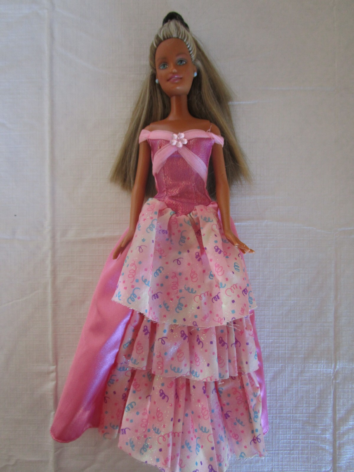Tanned Skin Barbie with Dark Blond/Light Brown Hair and Party Dress
