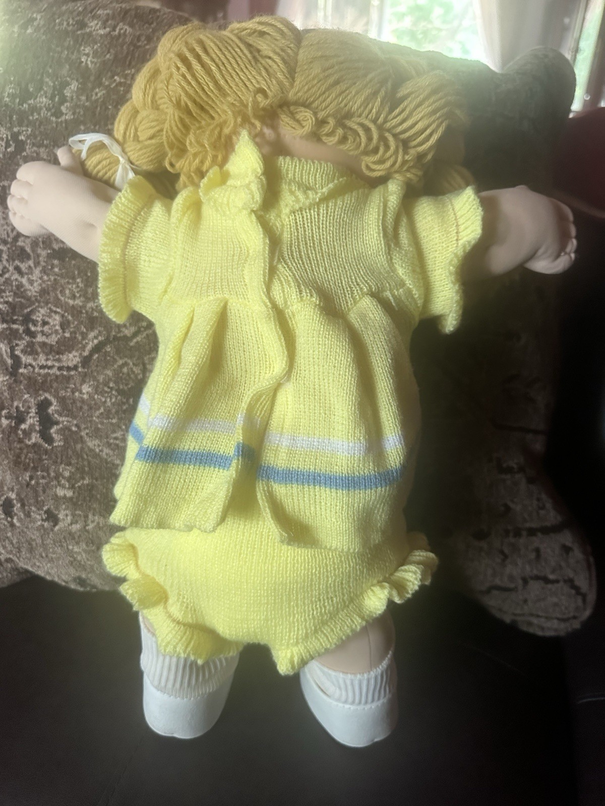 Vintage 1985 cabbage patch doll, Blonde hair, blue eyes, pig tails –