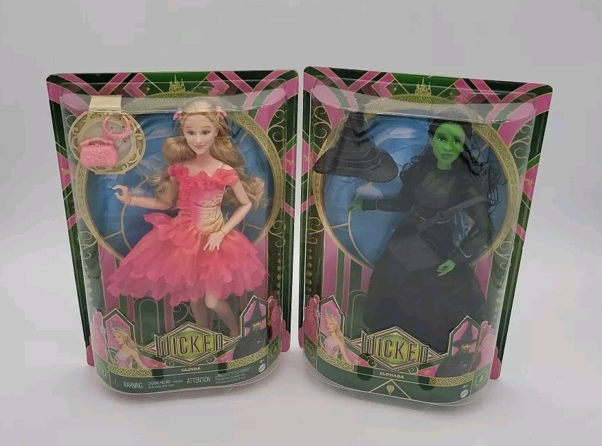 Mattel Wicked Movie Glinda & Elphaba Dolls URL Misprint Error Box Set Ariana NEW