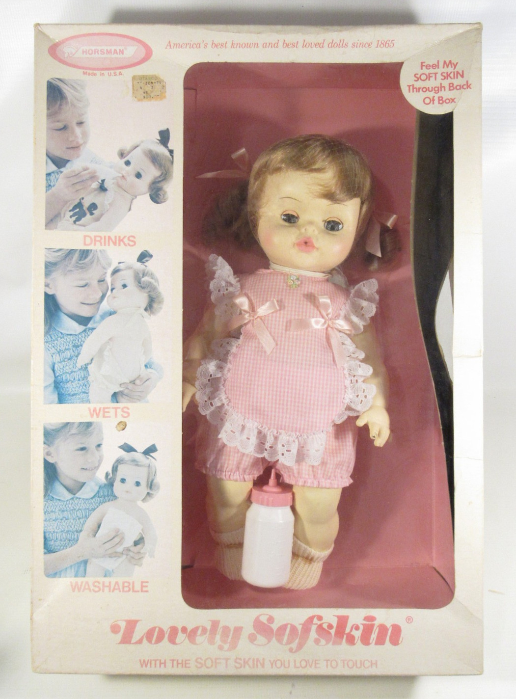 VTG 1970’s Horsman Lovely Sofskin 18″ Girl Doll #2831 – New In Box