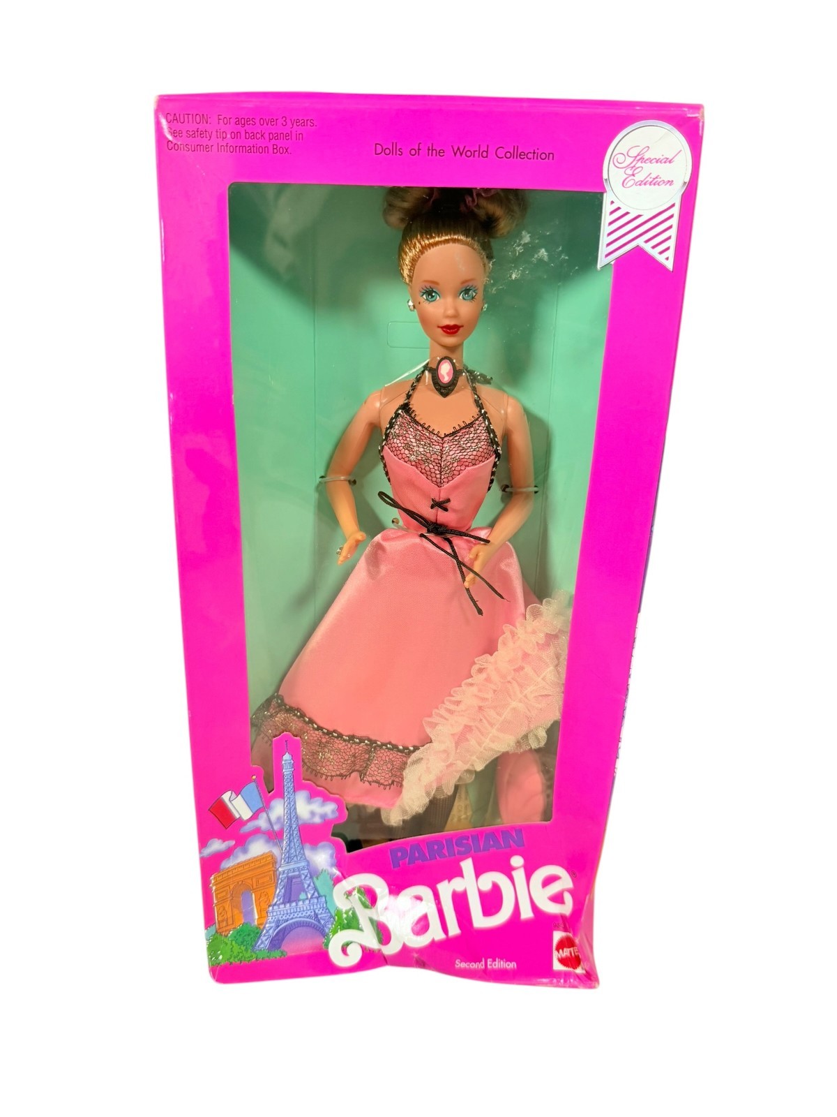 1990 Mattel Parisian Barbie Dolls of the World Second Edition NRFB