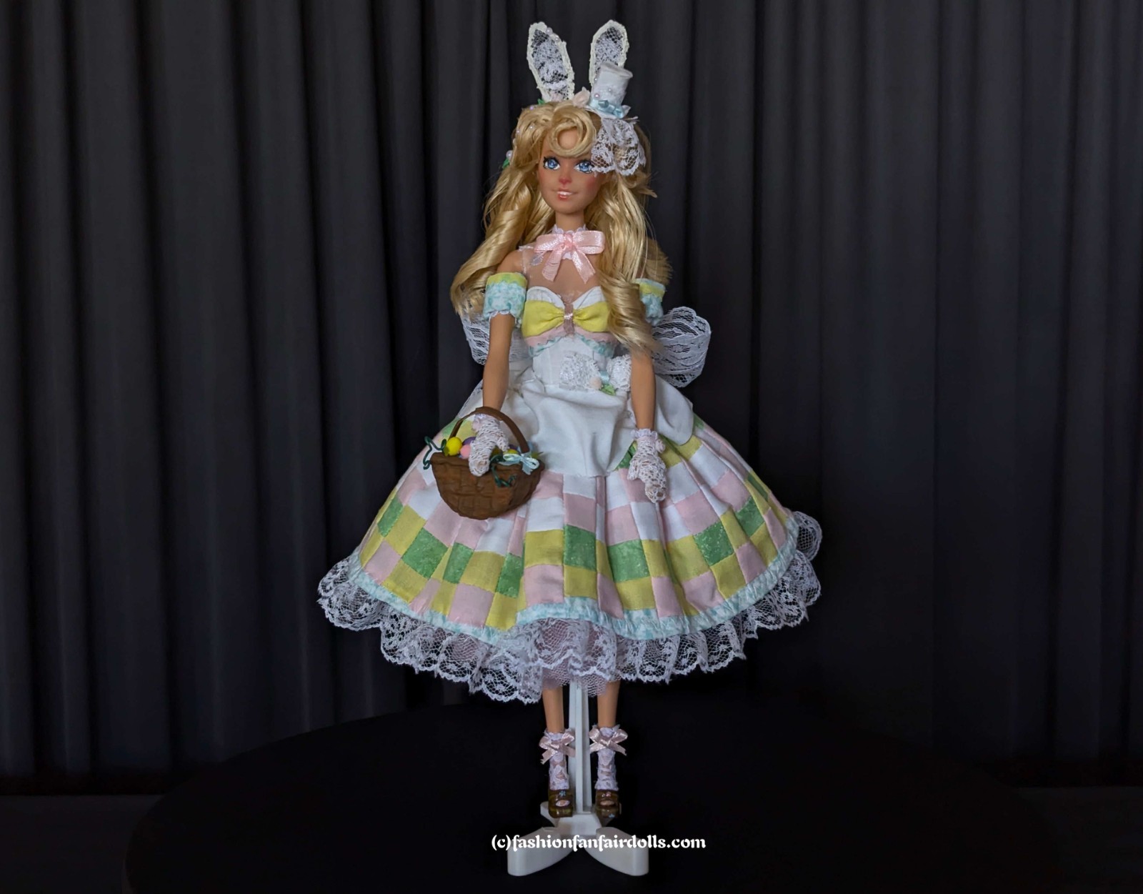 OOAK Barbie Doll Easter Victorian Belle ~Daisy Cottontail~ Pink Blue Green ~FFF