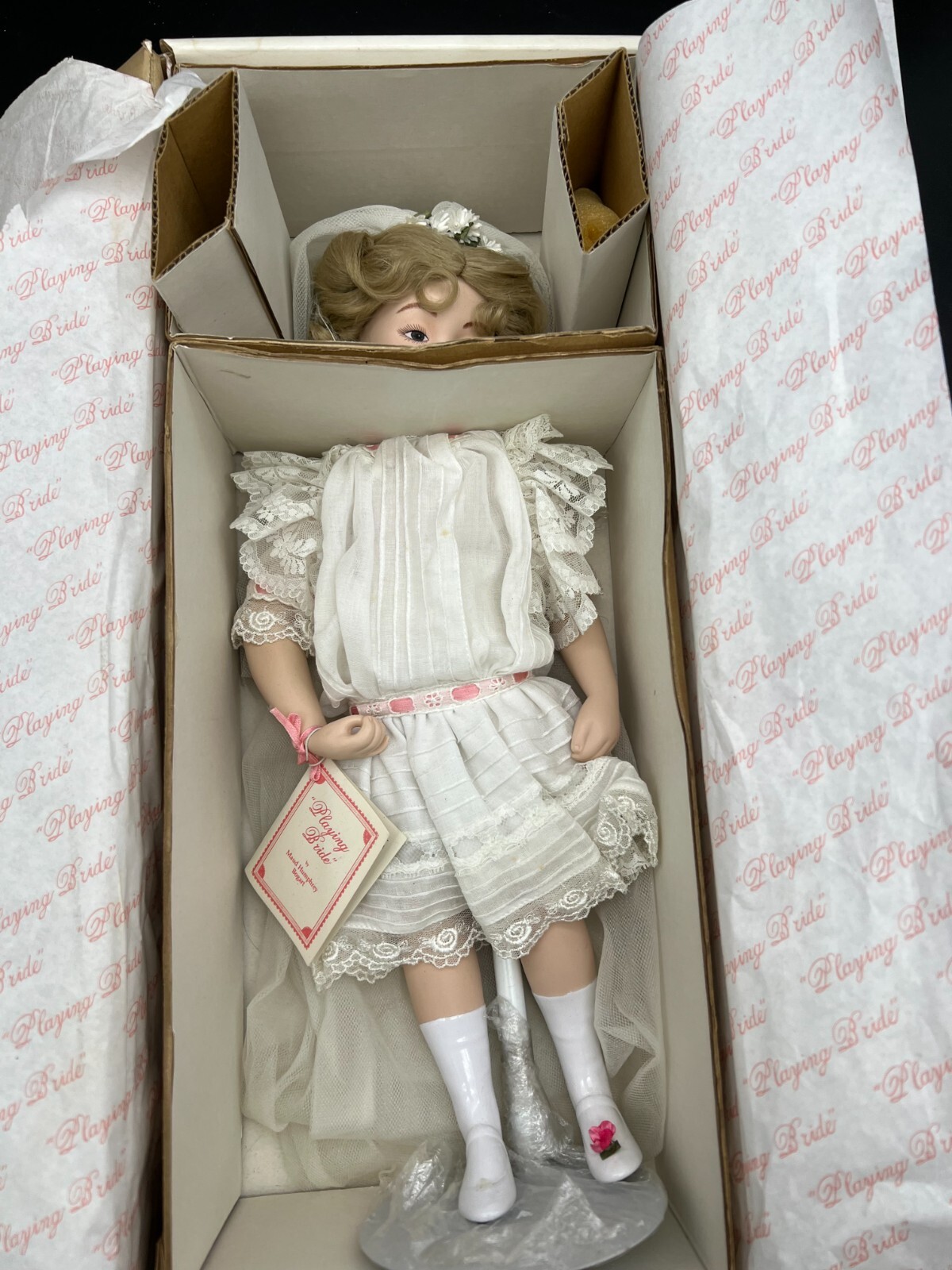 Porcelain Doll Playing Bride by Maud Humphrey Bogart -The Hamilton Collection