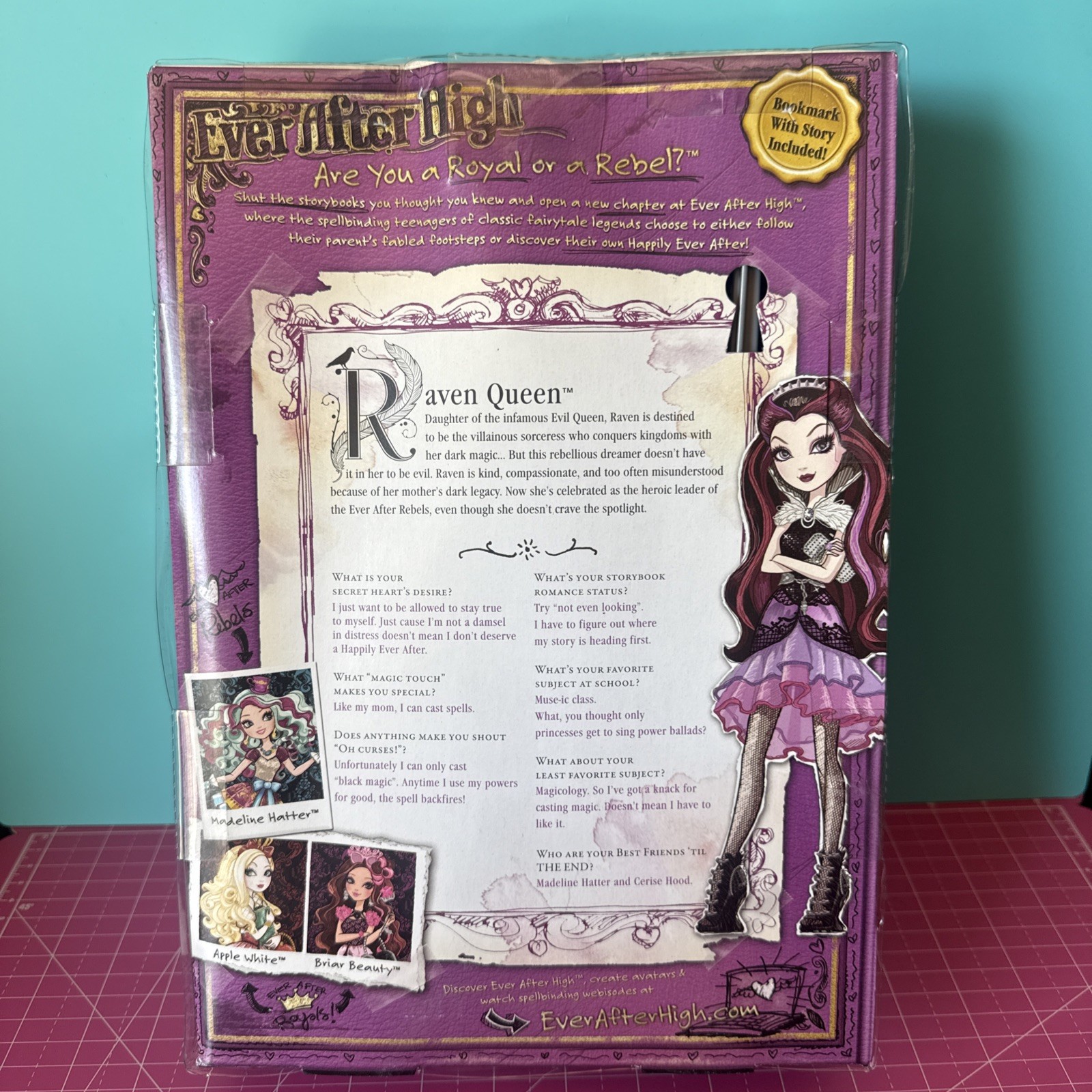 Ever After High Raven Queen First Chapter Rebel Mattel 2013(Daughter Evil Queen)