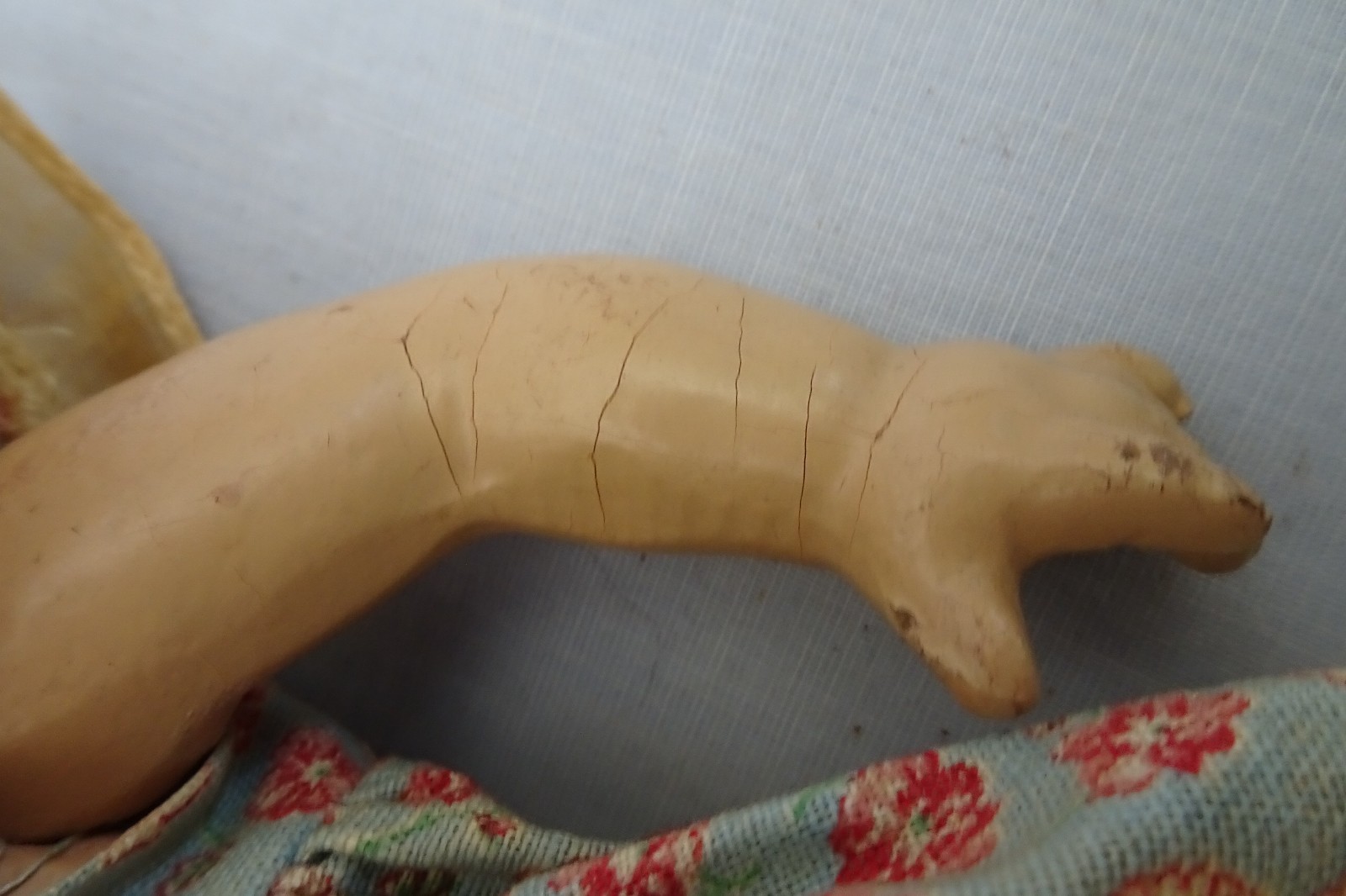 Antique 30s Composition Unbranded Doll Articulated Painted Face 11″ inches