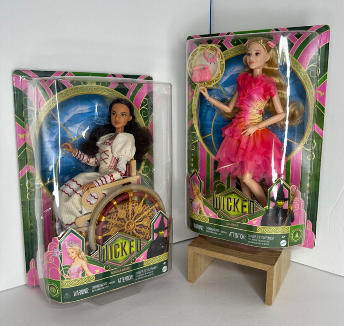 Wicked Doll Lot – Glinda & Nessarose – Misprint URL Error, Recall, New In Box!