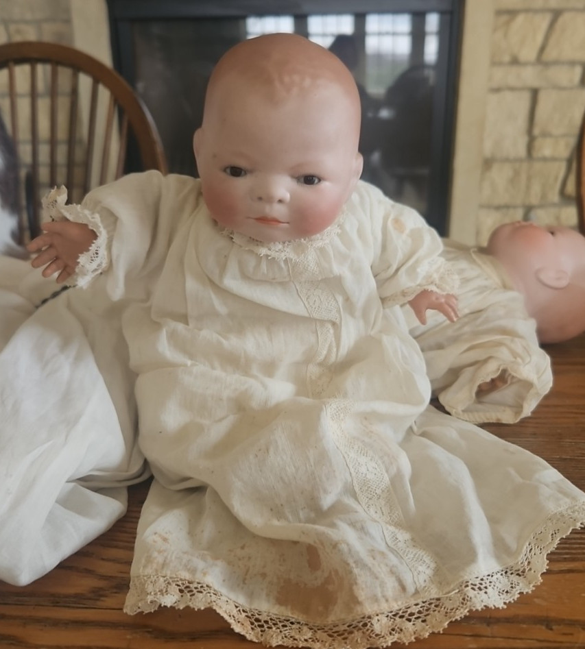 Antique Grace Putnam 11 1/2 German Bisque Head Bye-Lo Baby Doll BROWN EYES