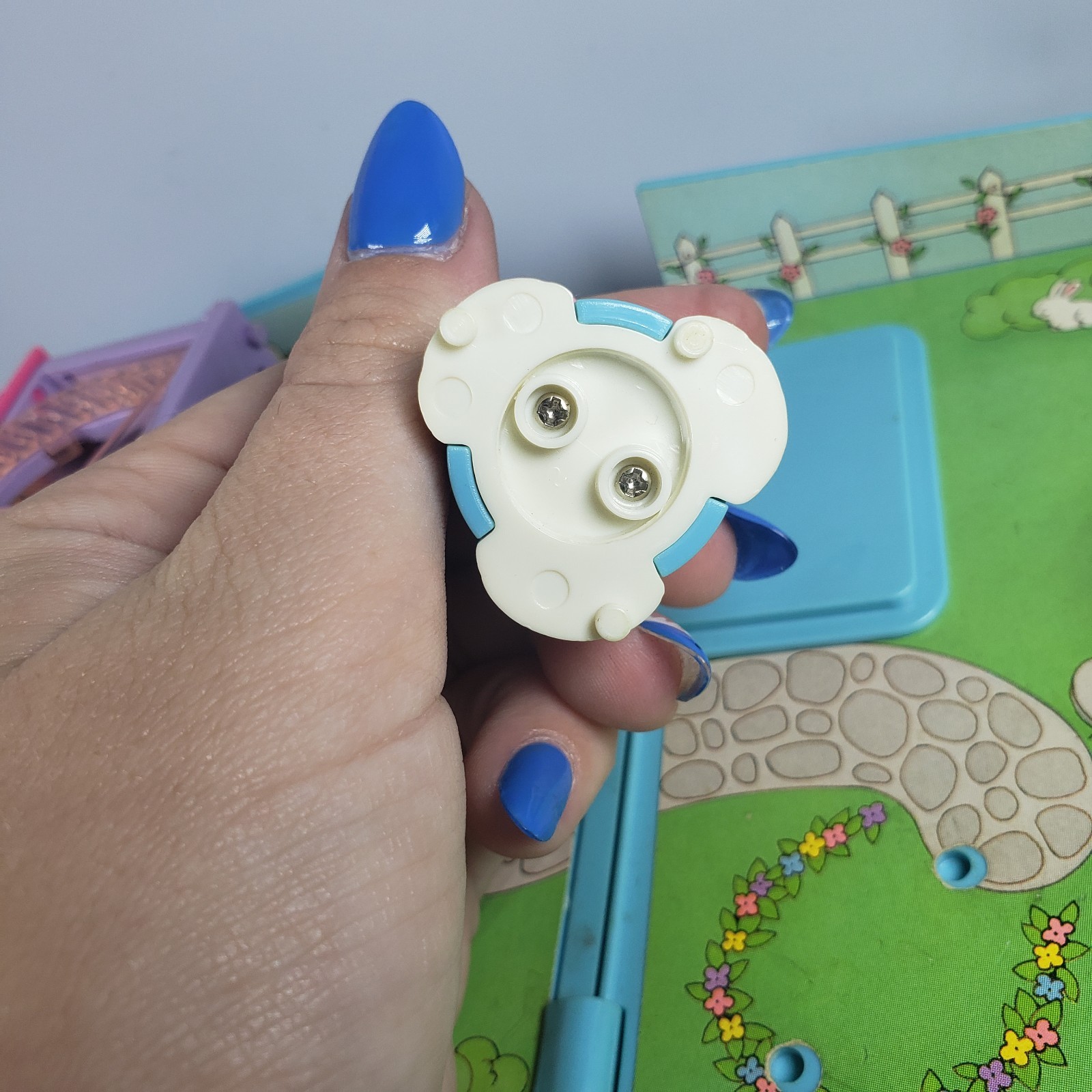 VTG 1989 Galoob Cutie Club Kids Blue Purse Locket Playset, Incomplete