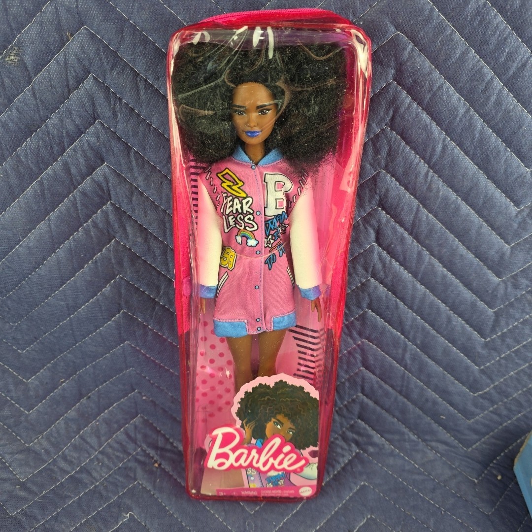 Barbie Fashionista Doll #156 African American Letterman Jacket 2020 New