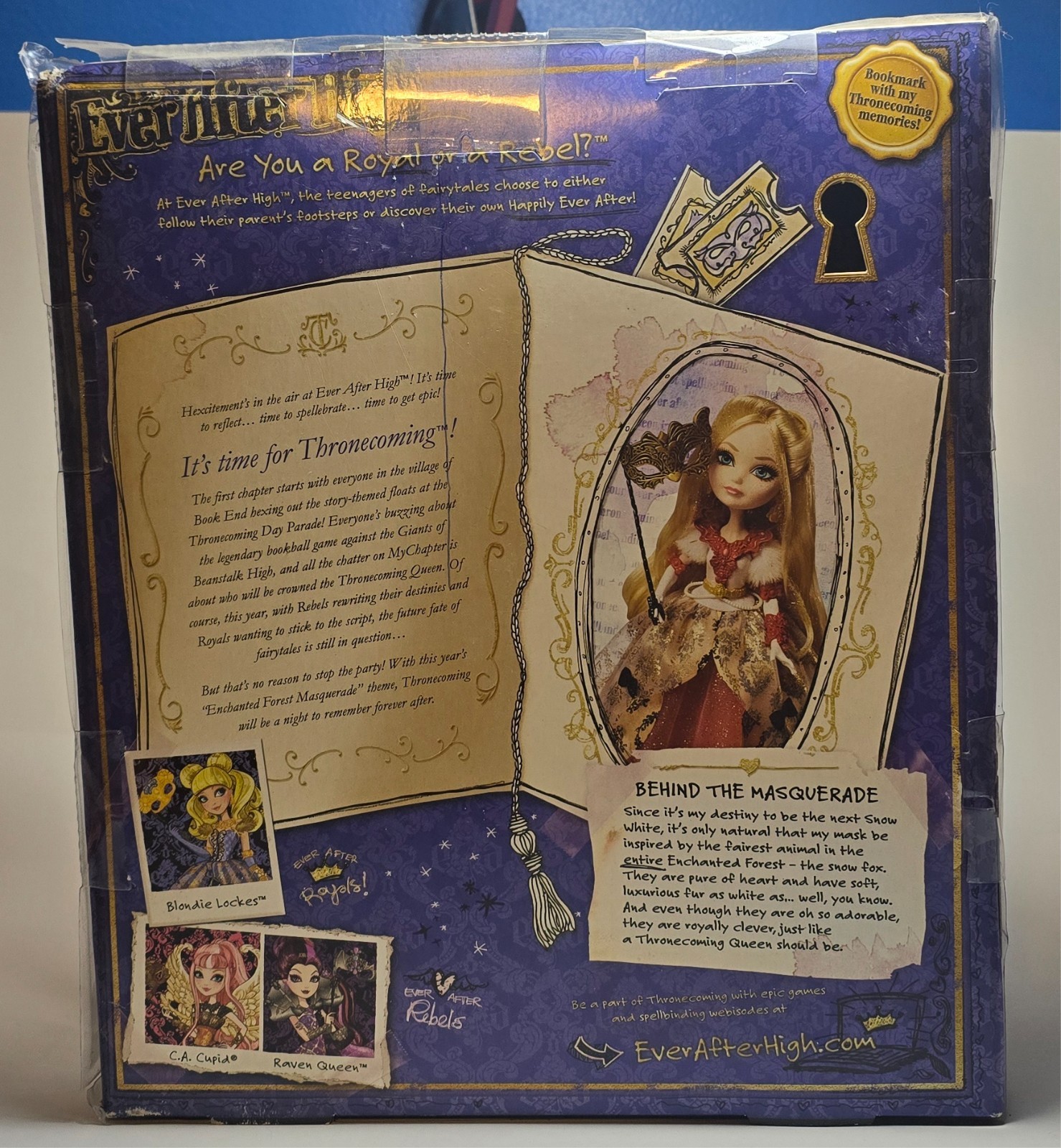 APPLE WHITE EVER AFTER HIGH THRONECOMING DOLL! MASQUERADE COSTUME in box