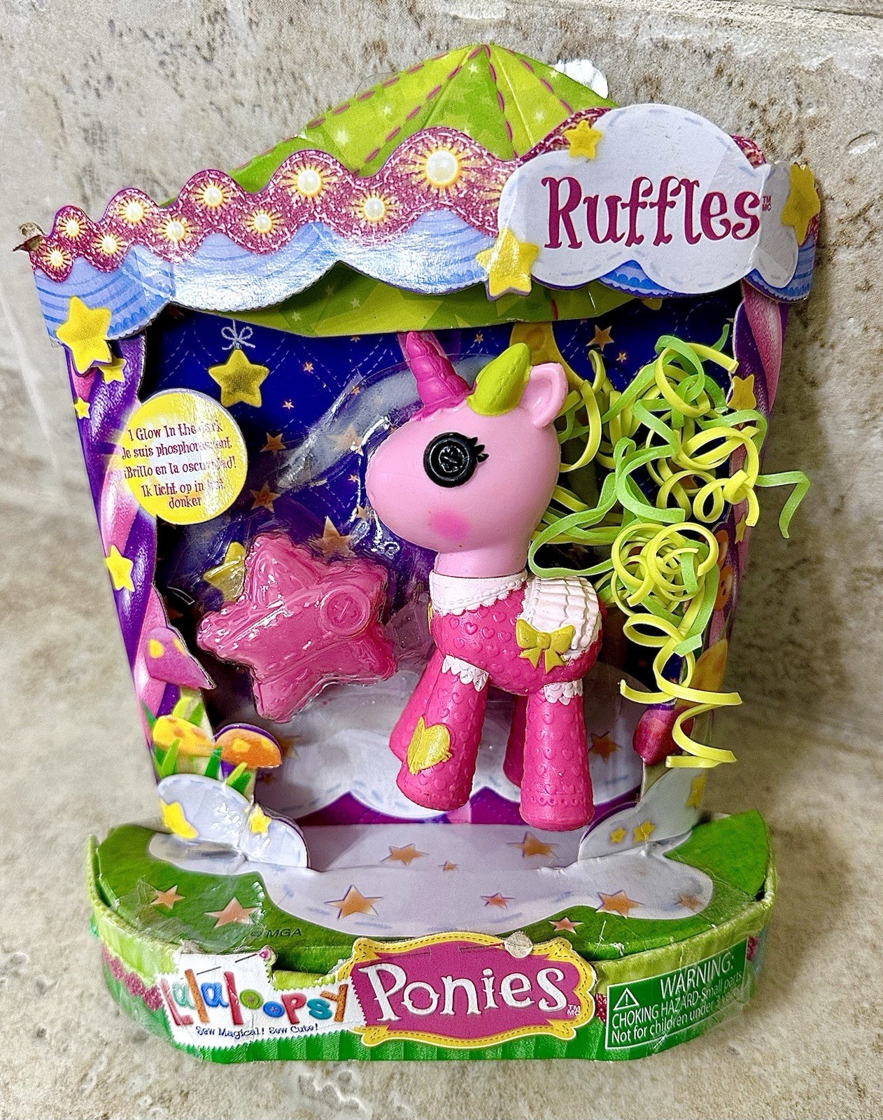 ?Lalaloopsy Ponies Sleepy Time Ponies RUFFLES Glow-In-The-Dark (NEW-READ)