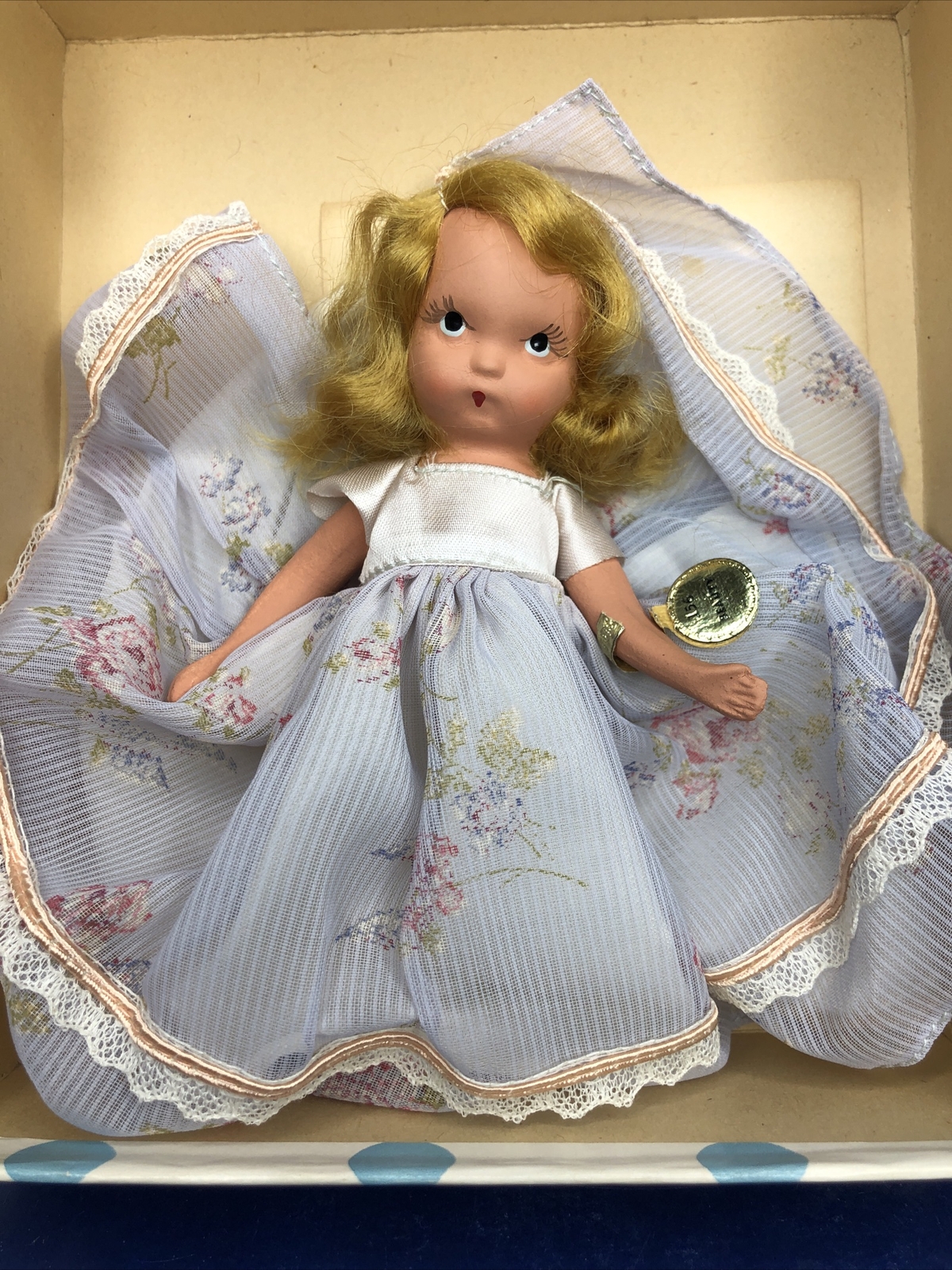 5.5” Vintage Nancy Ann Storybook All Bisque “Beauty & The Beast” 156 W/ Box Tag