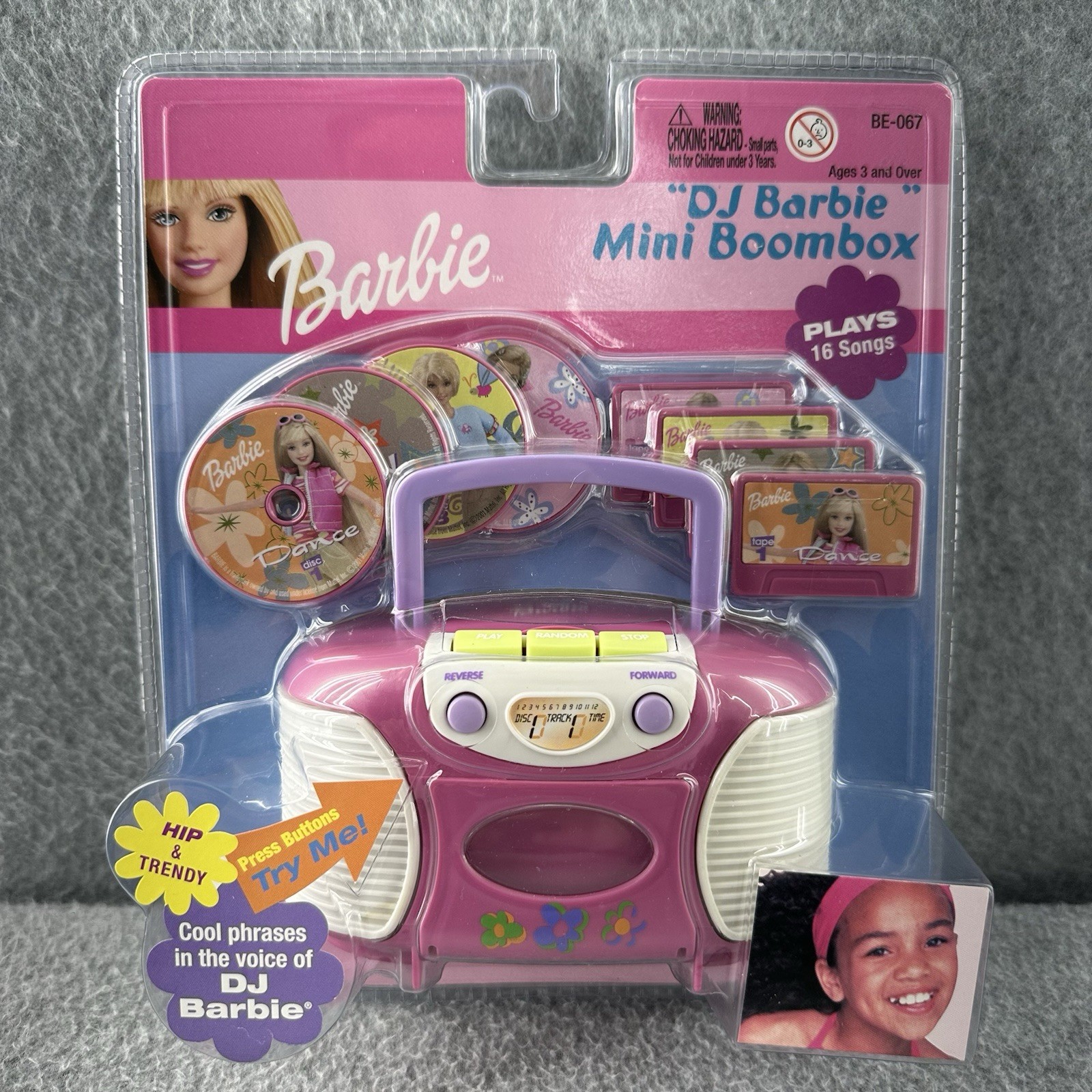 Barbie DJ Mini Boombox 3 In 1 Cassette CD Radio VTG 2000 BE-067 Hot Pink SEALED