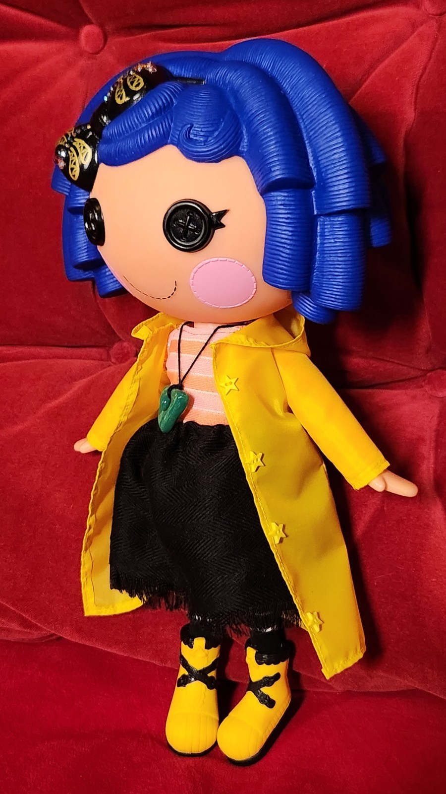 Lalaloopsy Full Size OOAK Custom Doll Coraline Button Eyes Spooky Whimsical