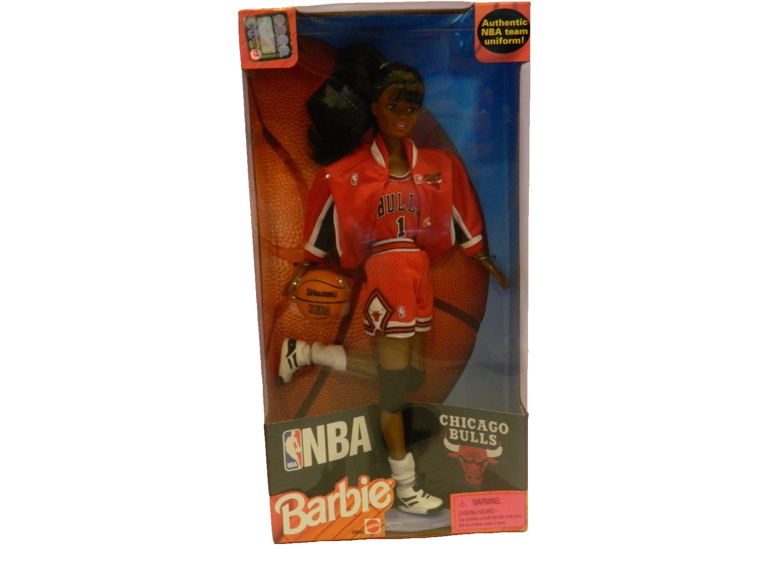1998 Barbie African American NBA Chicago Bulls Doll by Mattel New in Box
