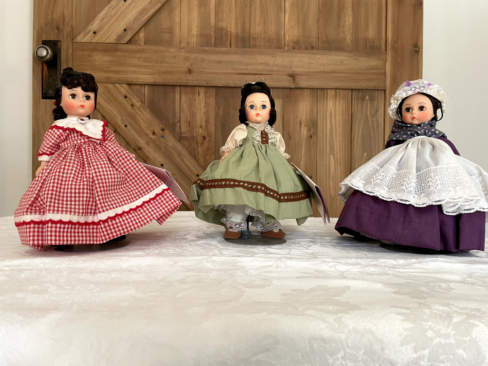 Madame Alexander “Little Women” Set of (3) Dolls: Beth 406, Jo 407 , & Marme 409