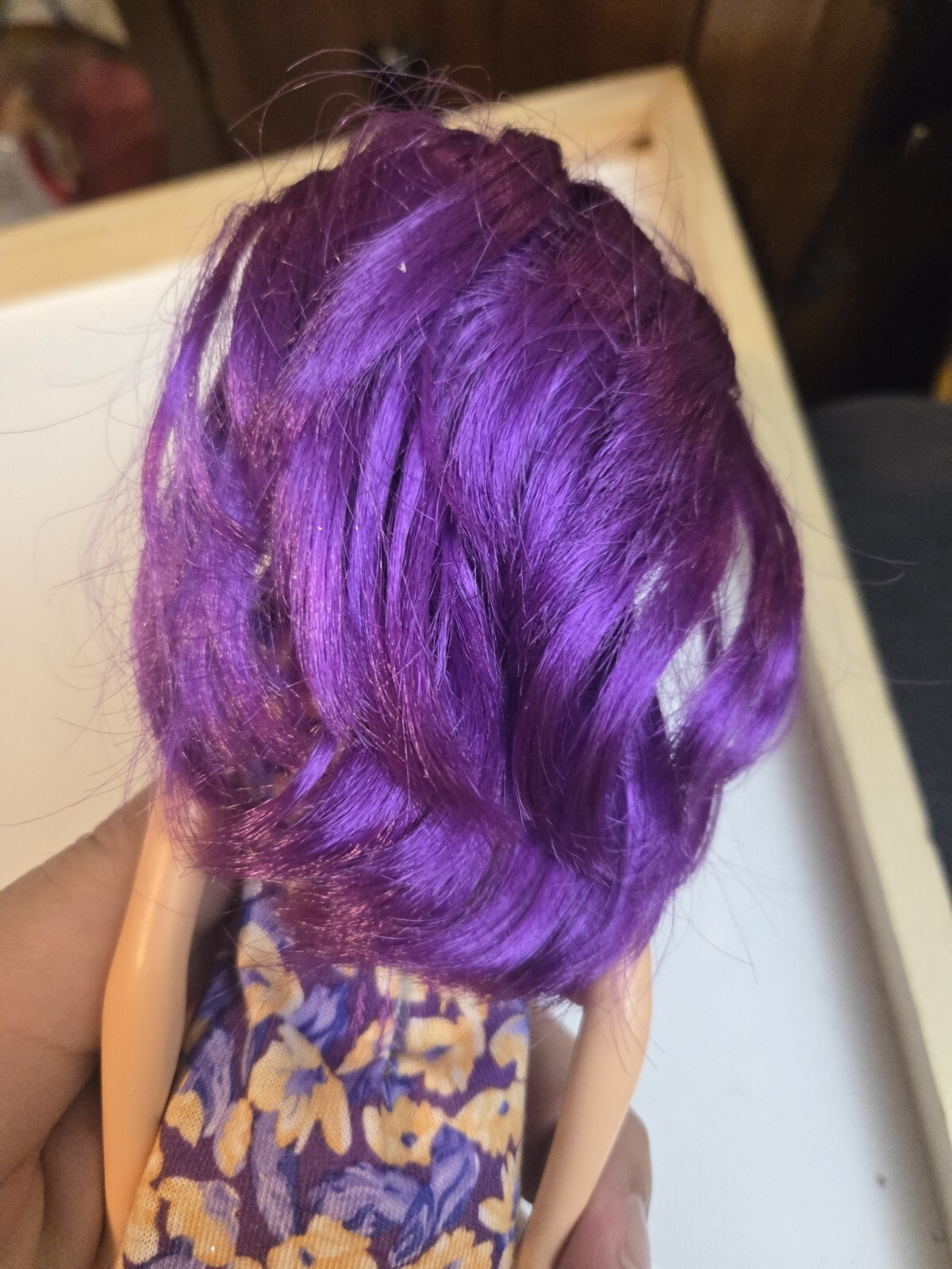 Barbie Fashionistas Doll Purple Hair Mattel Redress Restyle Ooak C203