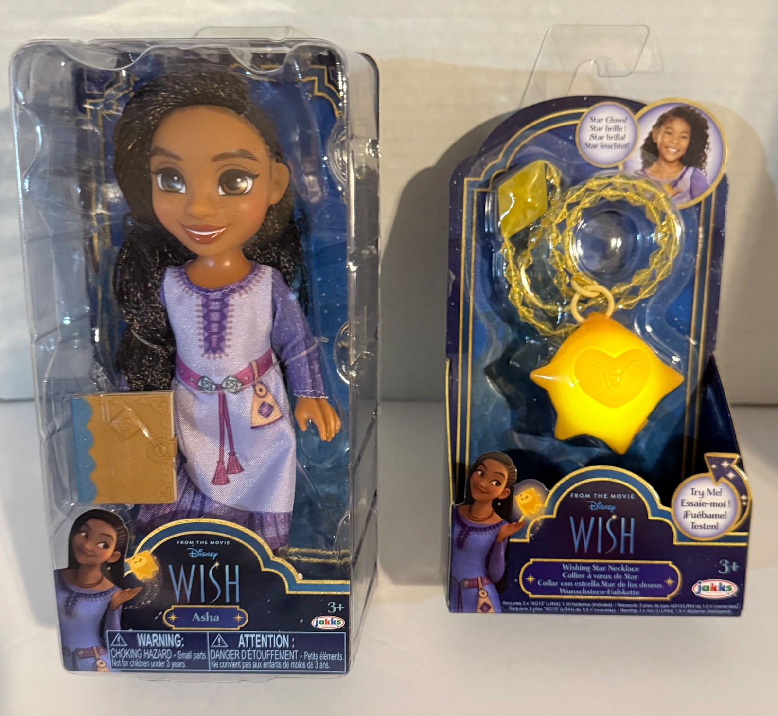 Disney Wish Asha Doll 6 Inches And Wishing Star Necklace Both New In Box