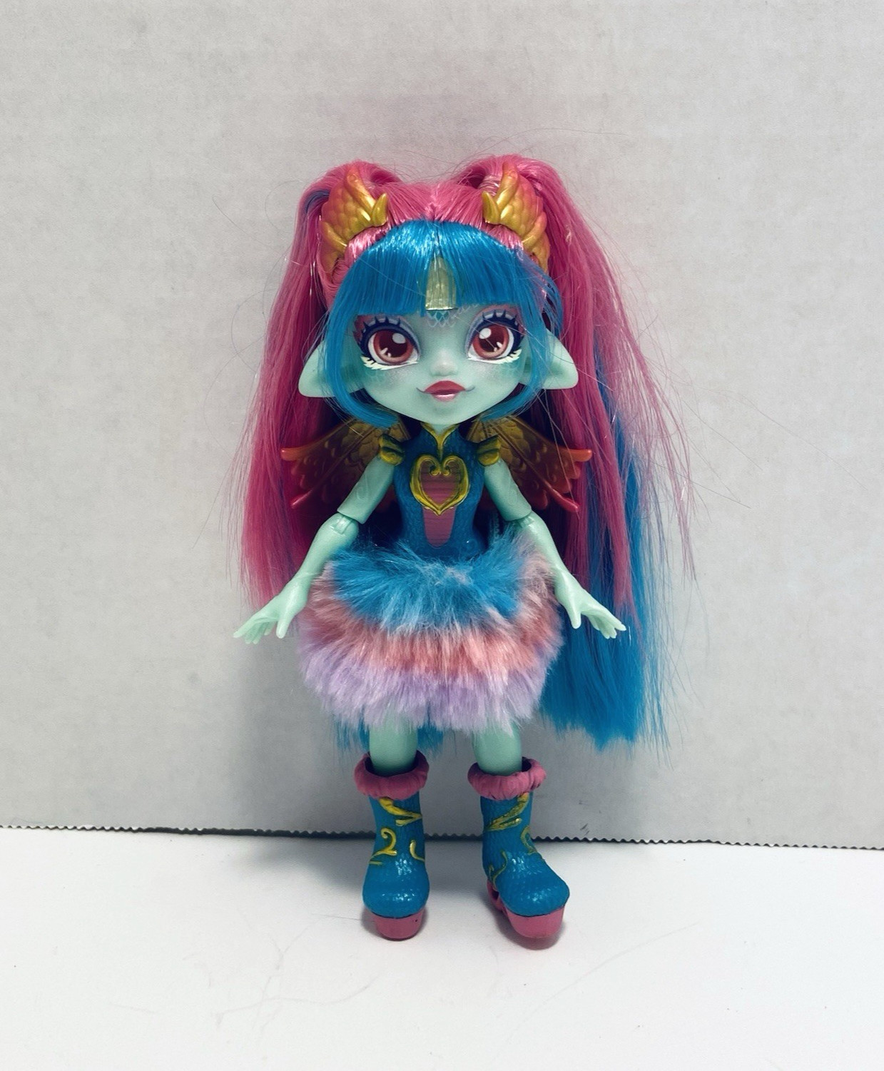 Magic Mixies Pixlings Amber The Dragon 6″ Toy Doll w/Boots & Skirt Accessories