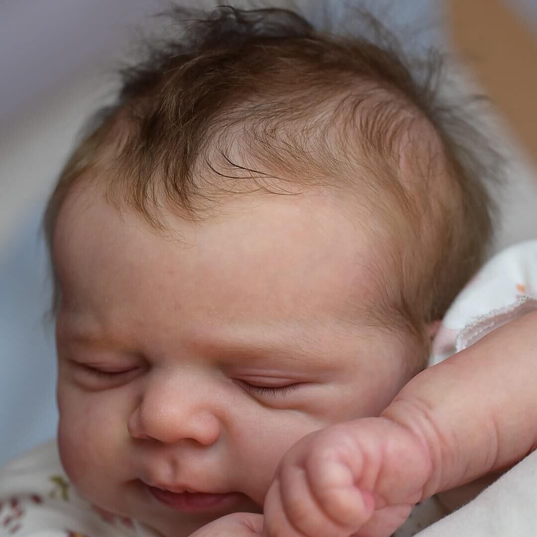 Lifelike 18in Newborn Baby Girl Soft Vinyl Sweet Sleeping Newborn Poaeable Limbs