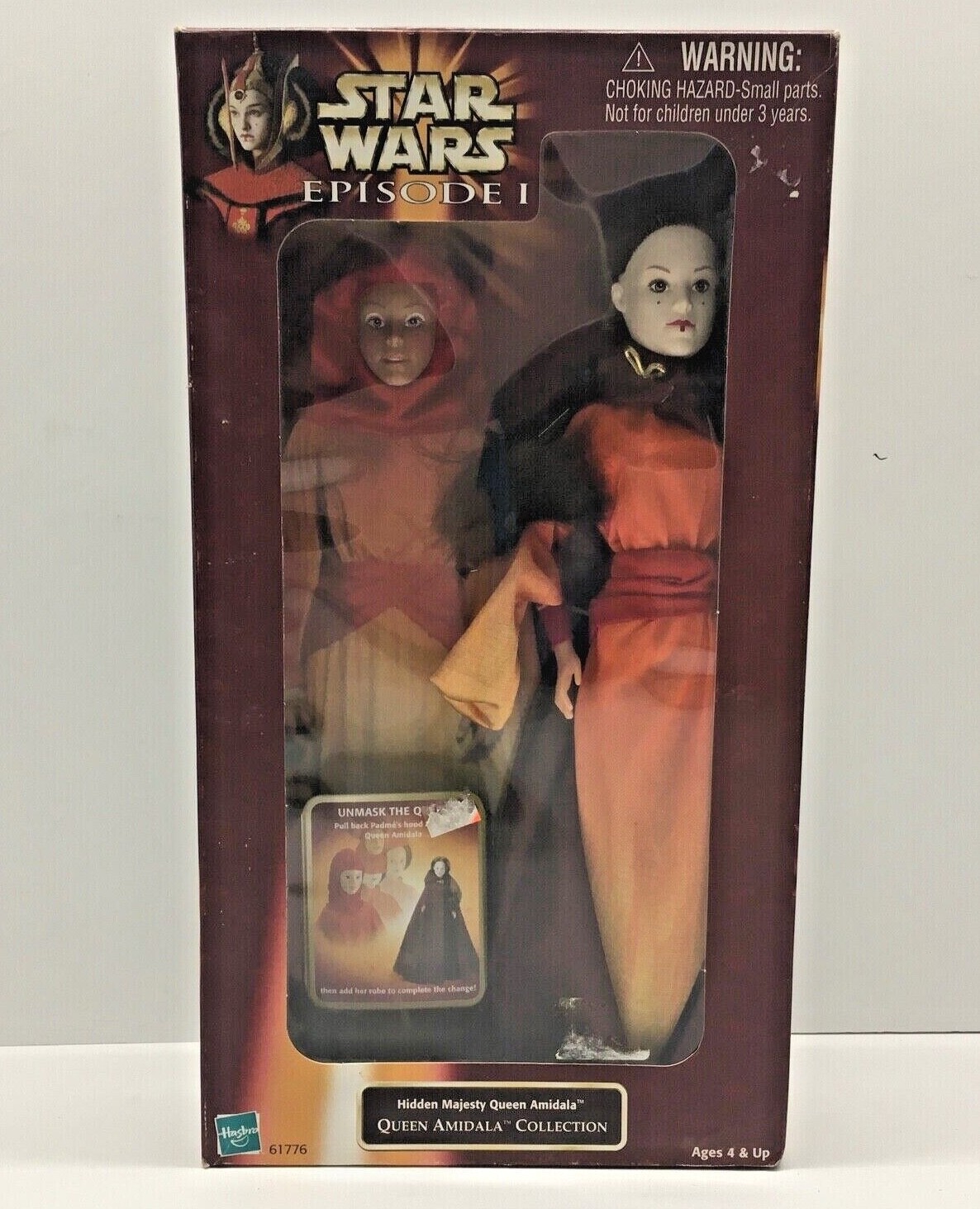 1998 Hasbro Star Wars E1 Hidden Majesty Queen Amidala 12 Inch Doll SIB