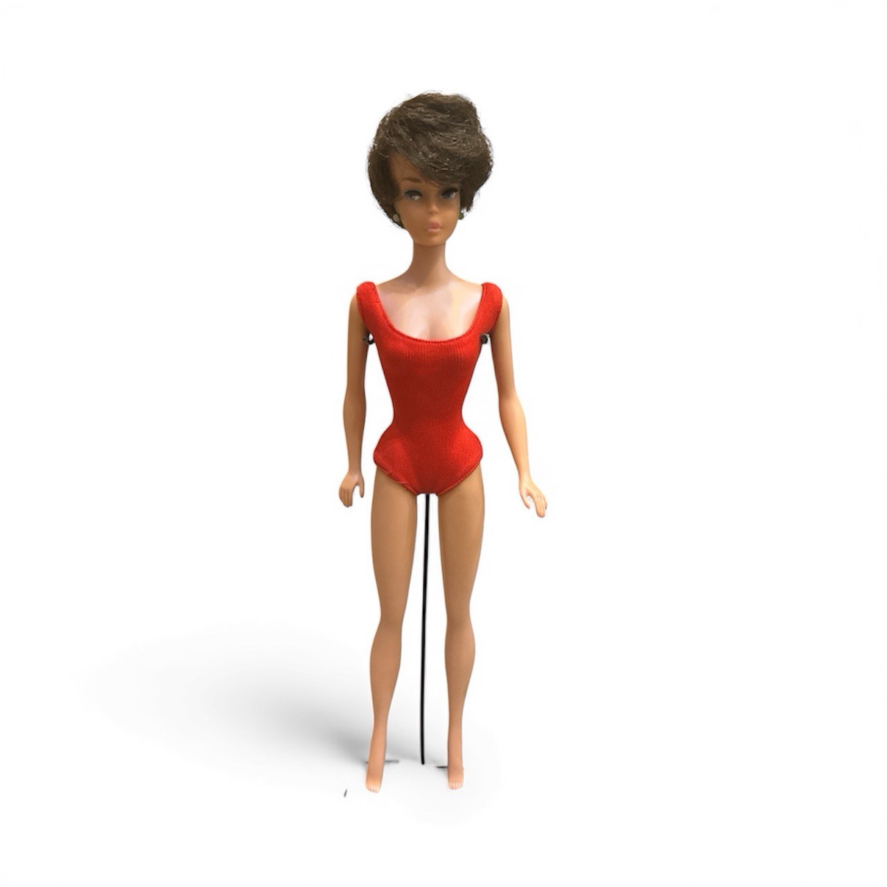 BUBBLECUT BARBIE DOLL MATTEL 1962 IN ORIGINAL BOX BRUNETTE BARBIE BODY STOCK 850