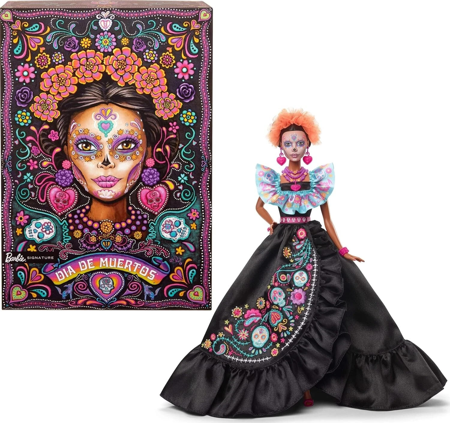 Barbie HRM72 Signature Doll, 2024 Dia De Muertos Collectible in Black New