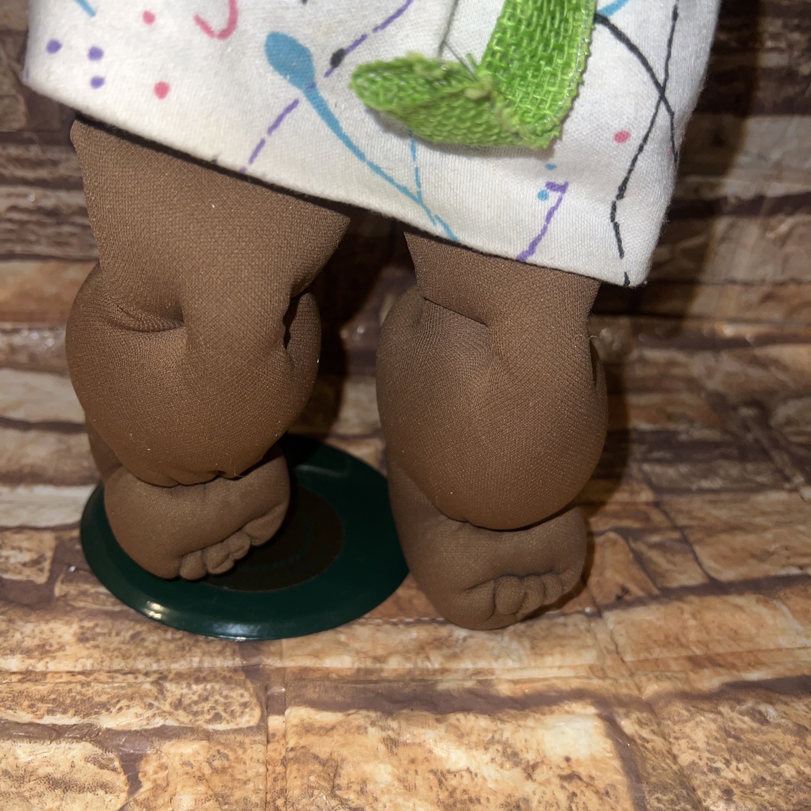 Cabbage Patch Black Doll Long Black Hair Cornsilk Pigtails/Bangs No Tooth Rare