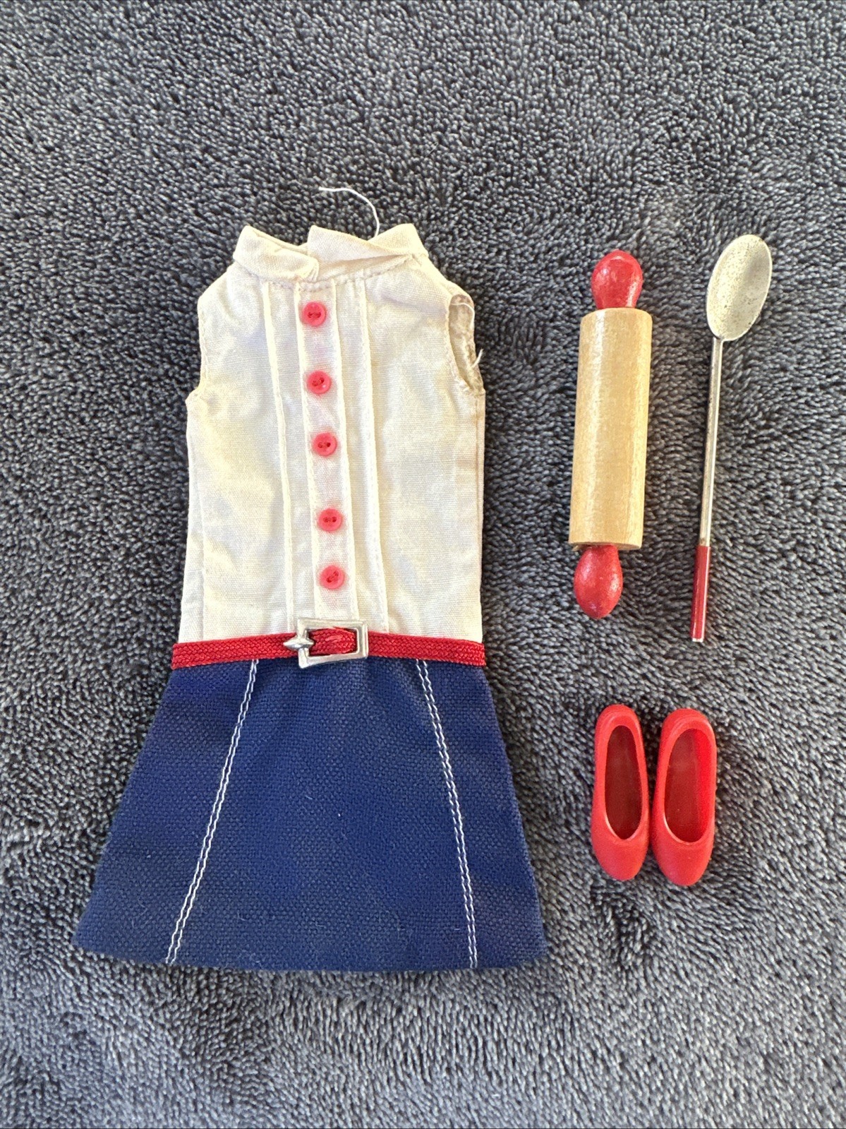 Skipper Cookie Time Doll Outfit Dress Shoes Kitchen Baking #1912