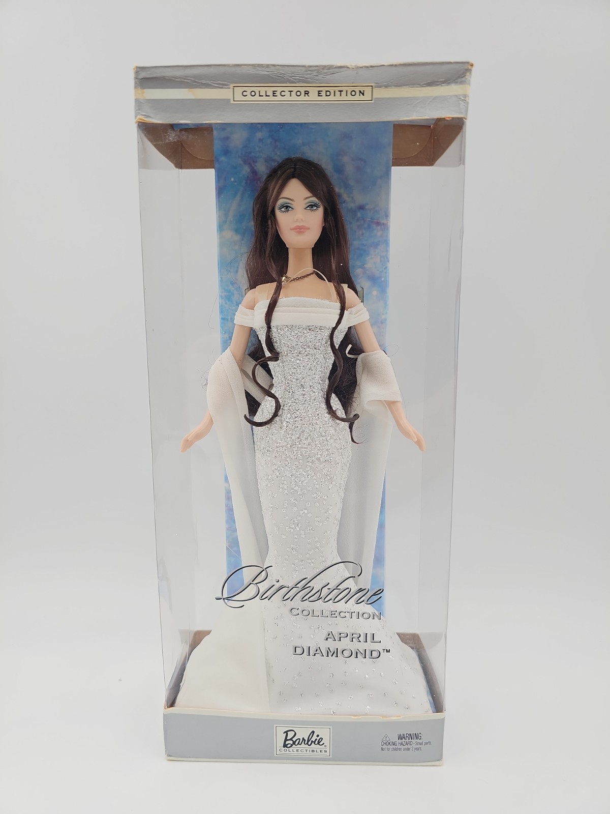 Birthstone Collection April Diamond Barbie Doll Brunette 2002 Mattel #B3412
