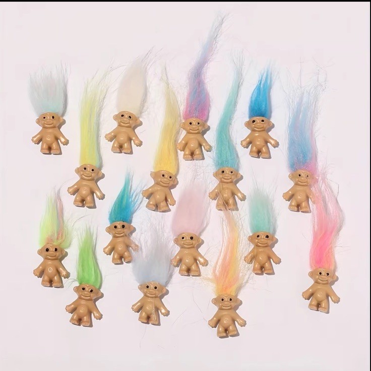 40 Mini Troll Dolls, PVC Vintage Trolls Lucky Doll Action Figures Ugly Figure