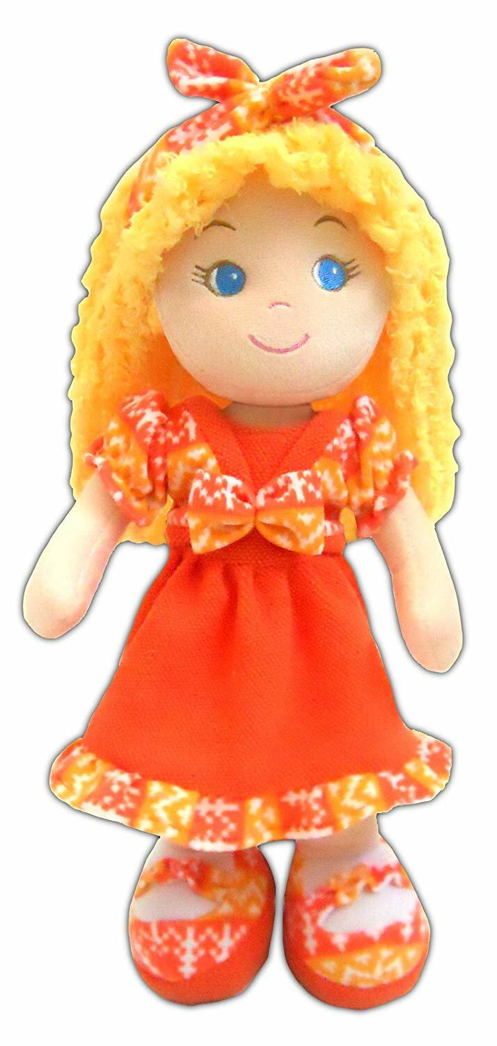 girlzndollz Cameron Cute Baby Doll, Yellow/Orange
