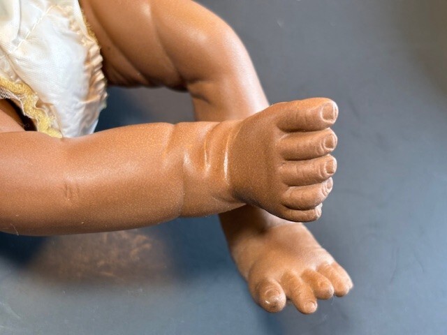Vtg African American Anatomically Correct Newborn Twins Vinyl Lifelike Girl Boy