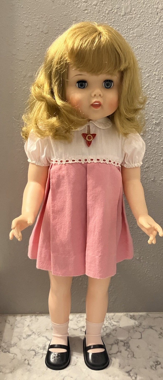 Vintage 1962 28″ LITTLE MISS ECHO AMERICAN DOLL & TOY CORP W/ box Tested Works