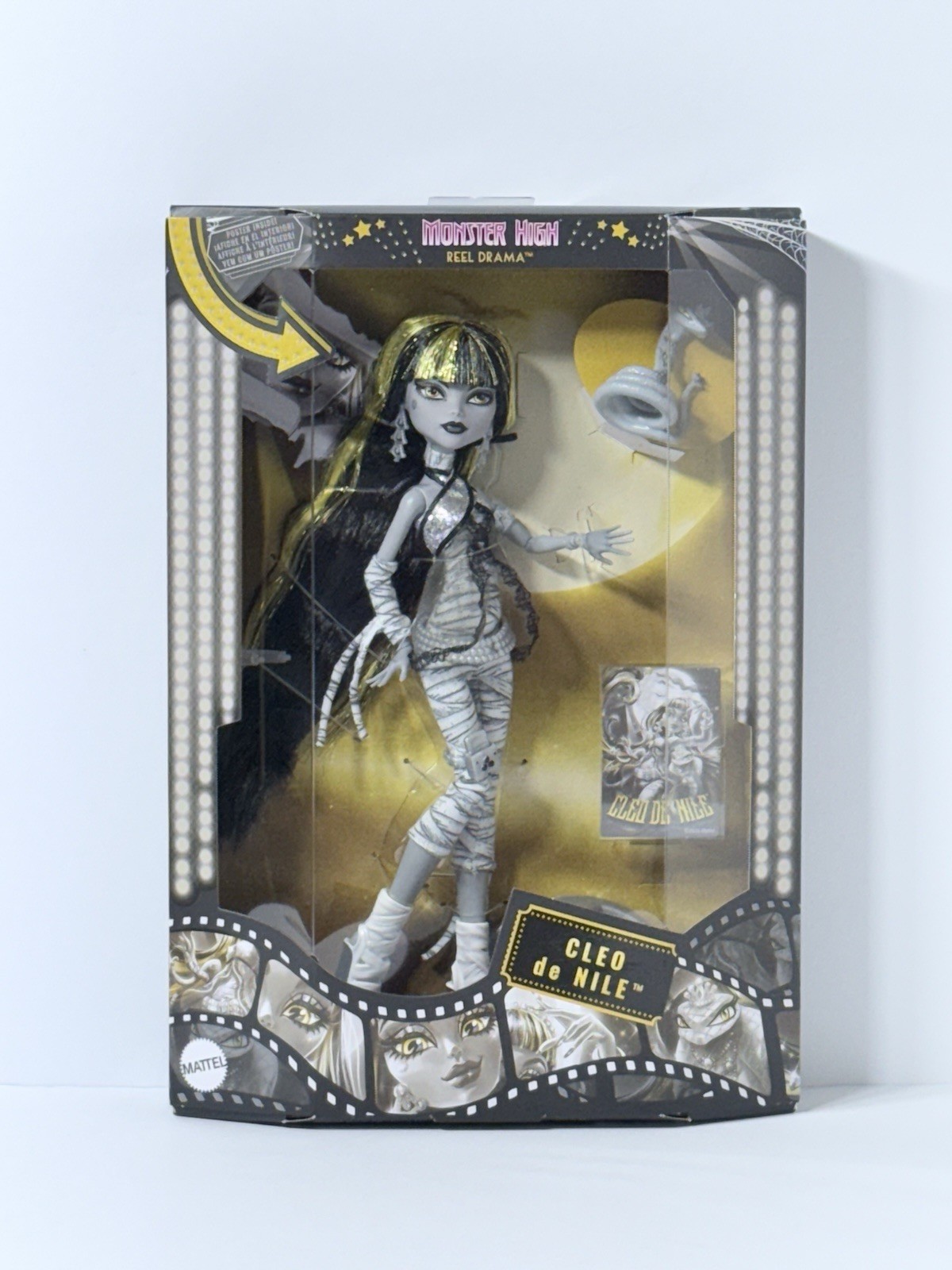 Monster High Reel Drama Cleo de Nile Collector Doll in Black and White Mattel
