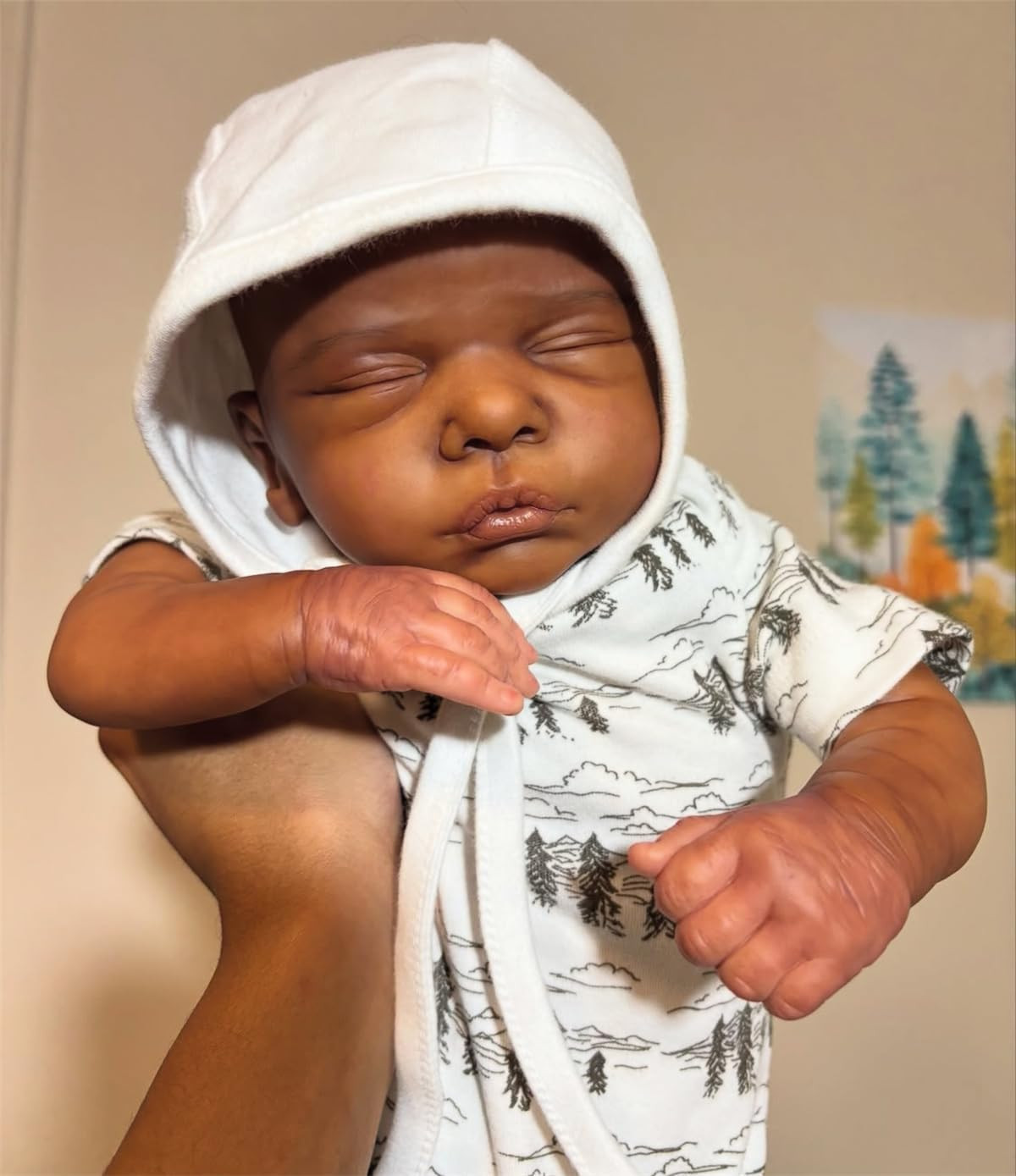 Reborn Baby Dolls Black Boy 19 Inch Realistic Dark Skin Newborn Doll Soft Body A