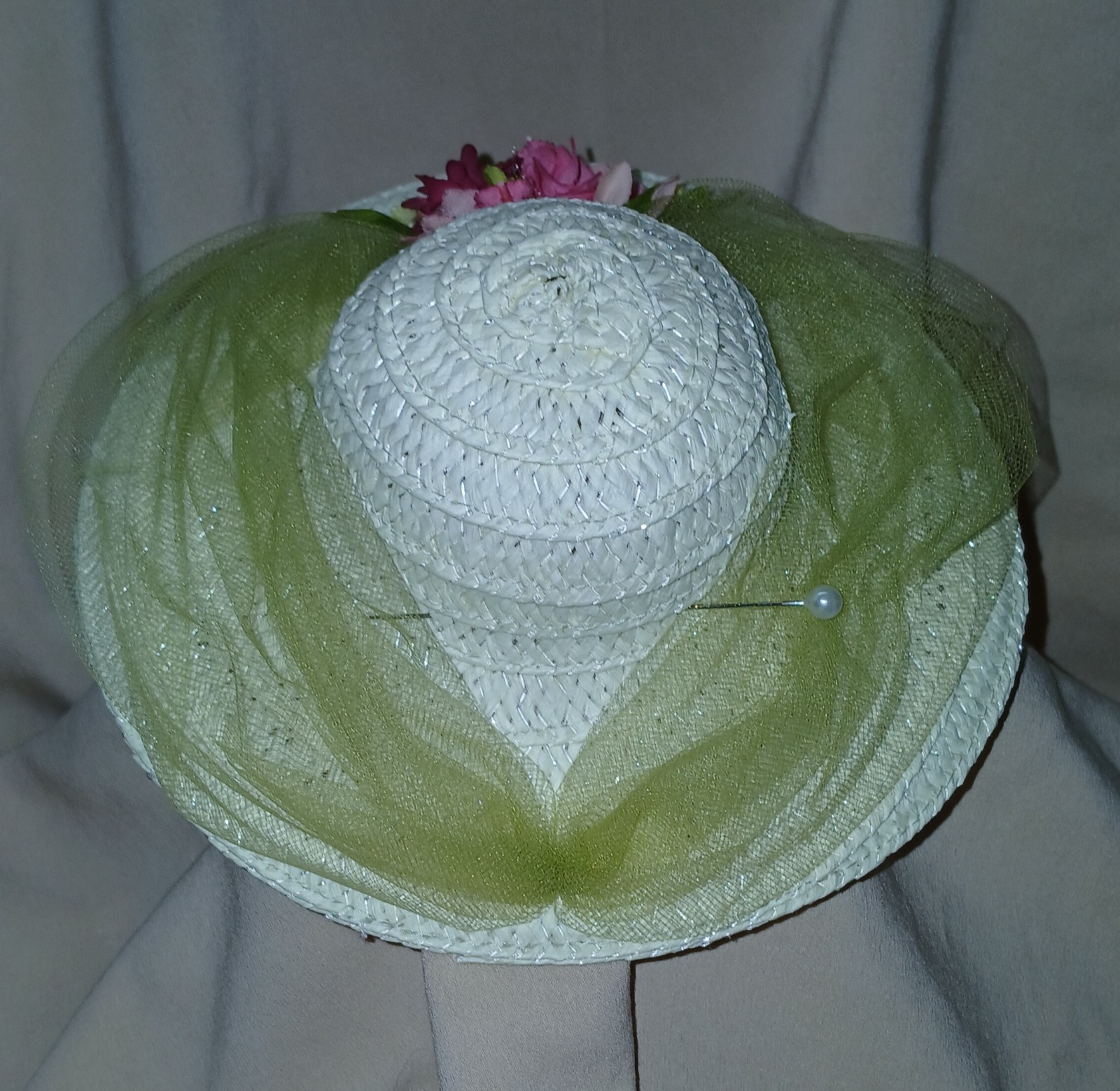 Gorgeous Ivory wired combo 50s style hat bag Alexander Cissy Richard Originals