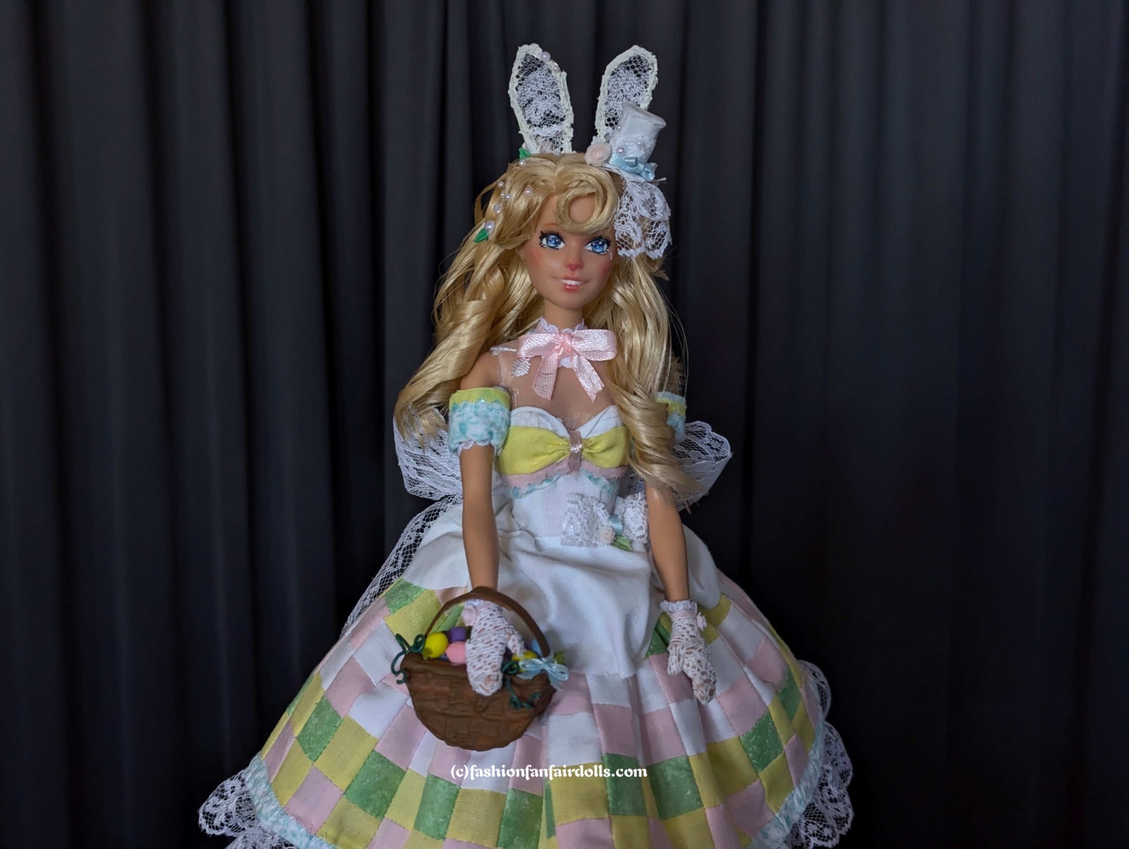 OOAK Barbie Doll Easter Victorian Belle ~Daisy Cottontail~ Pink Blue Green ~FFF