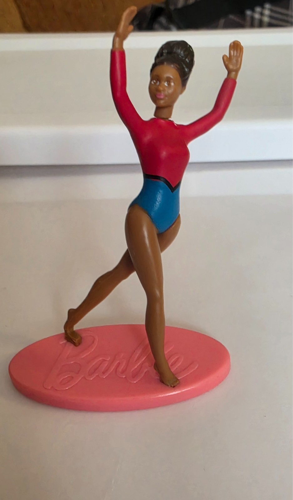 Mattel BARBIE 3″ Sport Doll Micro Figure Gymnastics Cake Topper African American