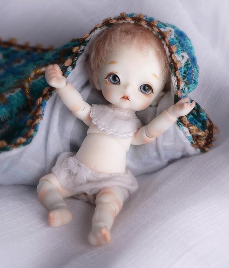 1/12 BJD Doll Handmade resin DIY Puka -Free Face Make UP+Free Eyes