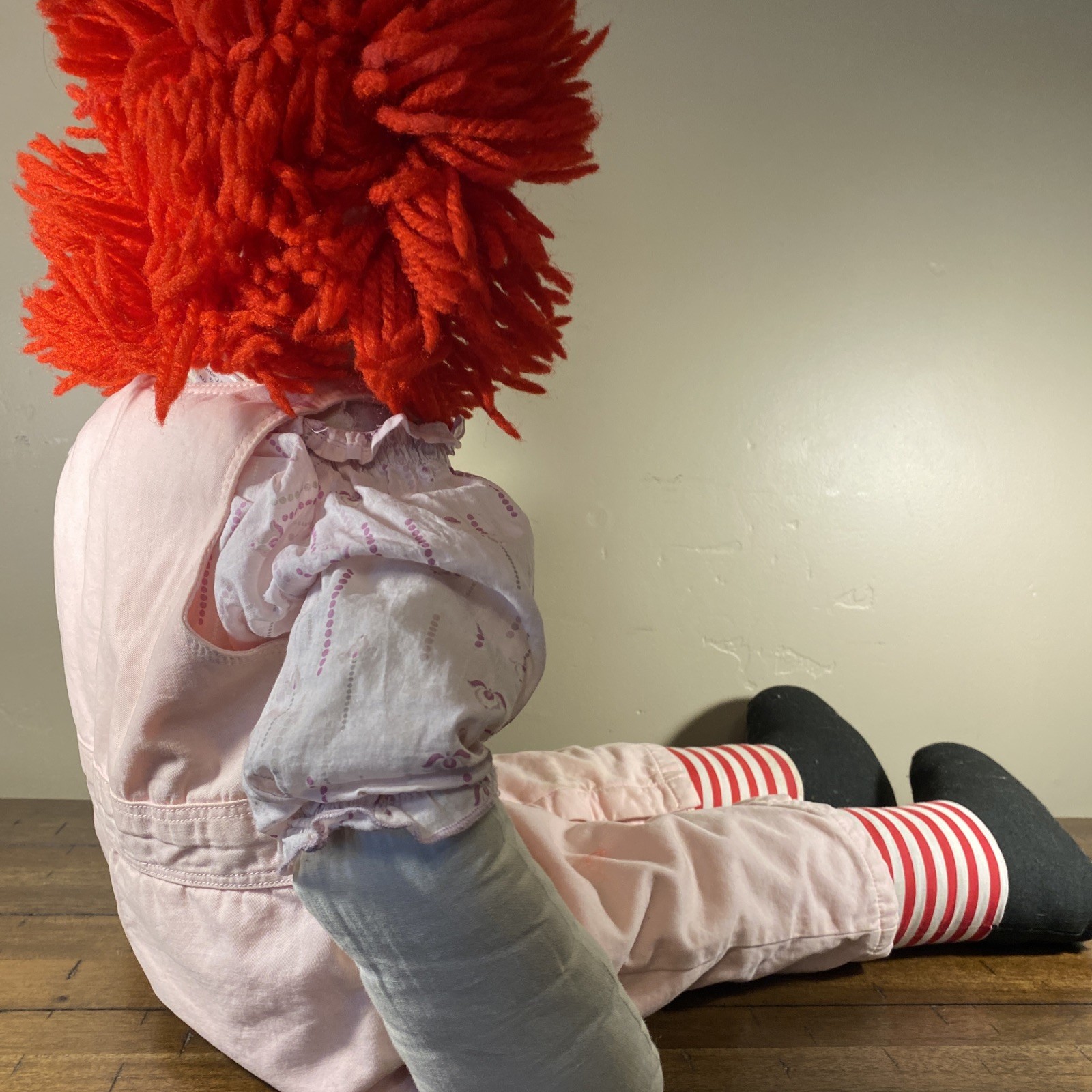 36in Raggedy Anne Doll MISSING EYES