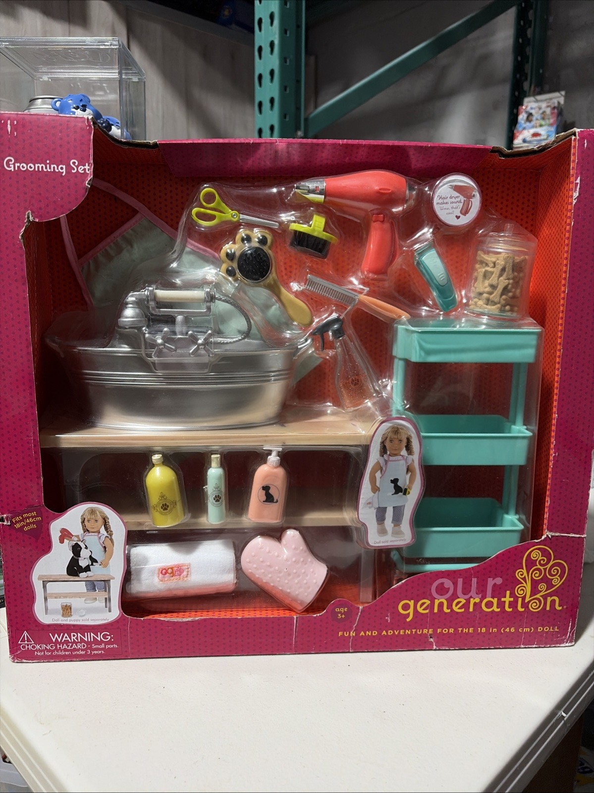 Our Generation Pet Grooming Salon Play Set for 18″ Doll Size Toy NEW