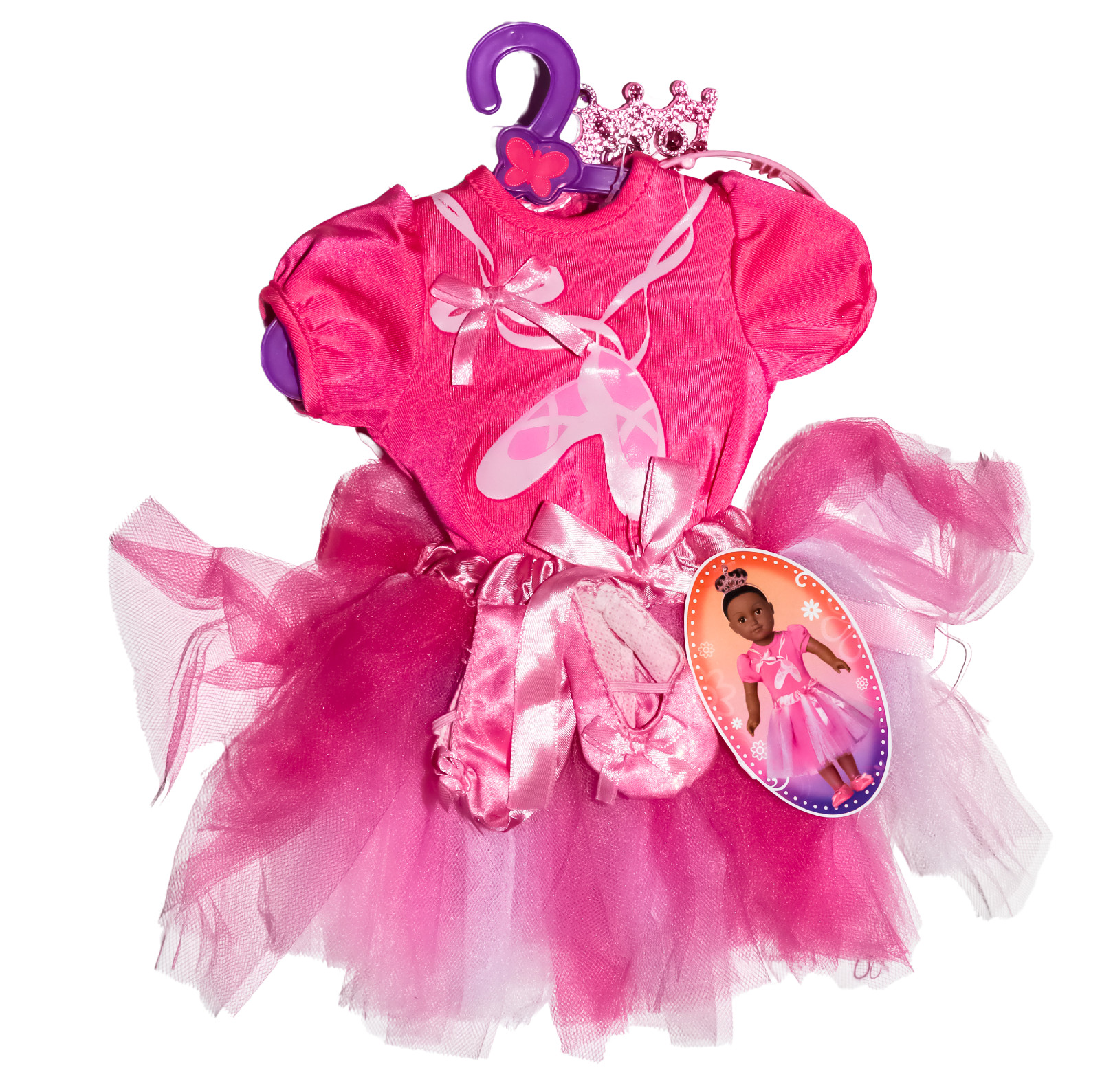 My Life As Doll Pink Ballerina Outfit Tutu Dress Tiara Shoes Fits 18″ Dolls NWT