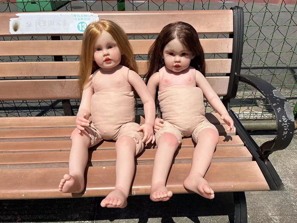 30″ TWINS Girl Reborn Baby Doll Kit Toddler Painted Unassembled Body Parts Toys