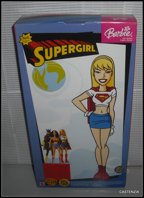 NRFB MATTEL 2003 BARBIE DC COMICS SUPER GIRL LUNCHBOX KEYCHAIN #B5837