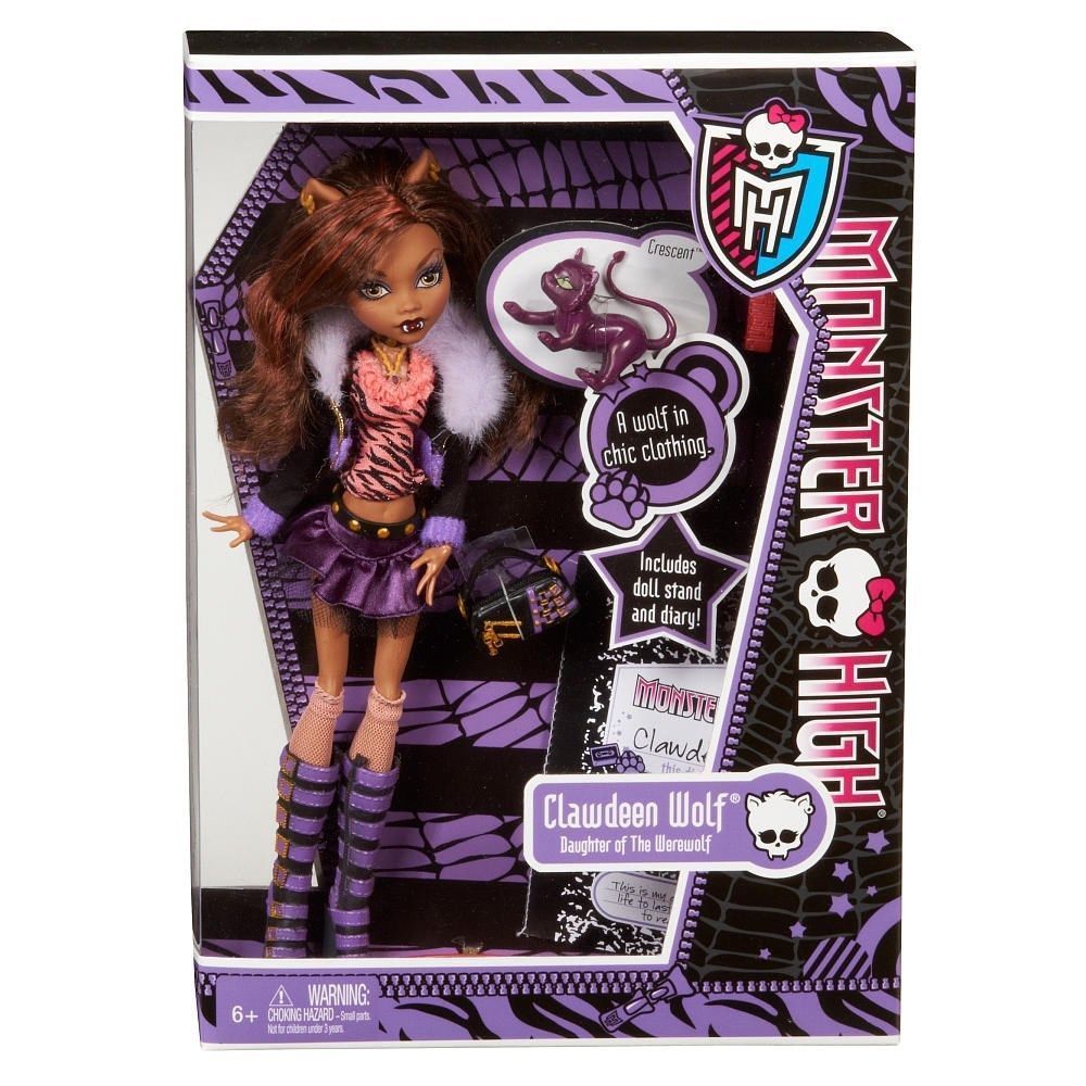 Monster High ORIGINAL Clawdeen Wolf Doll & Pet Cat CRESENT Werewolf New RARE